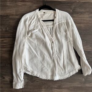 White button down blouse